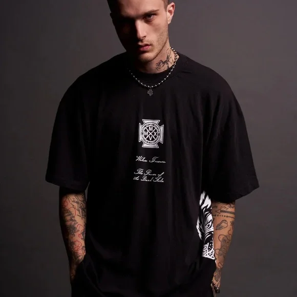 Darc Sport X Star Wars -KYLO REN "SIDE BY SIDE" OVERSIZED TEE IN BLACK